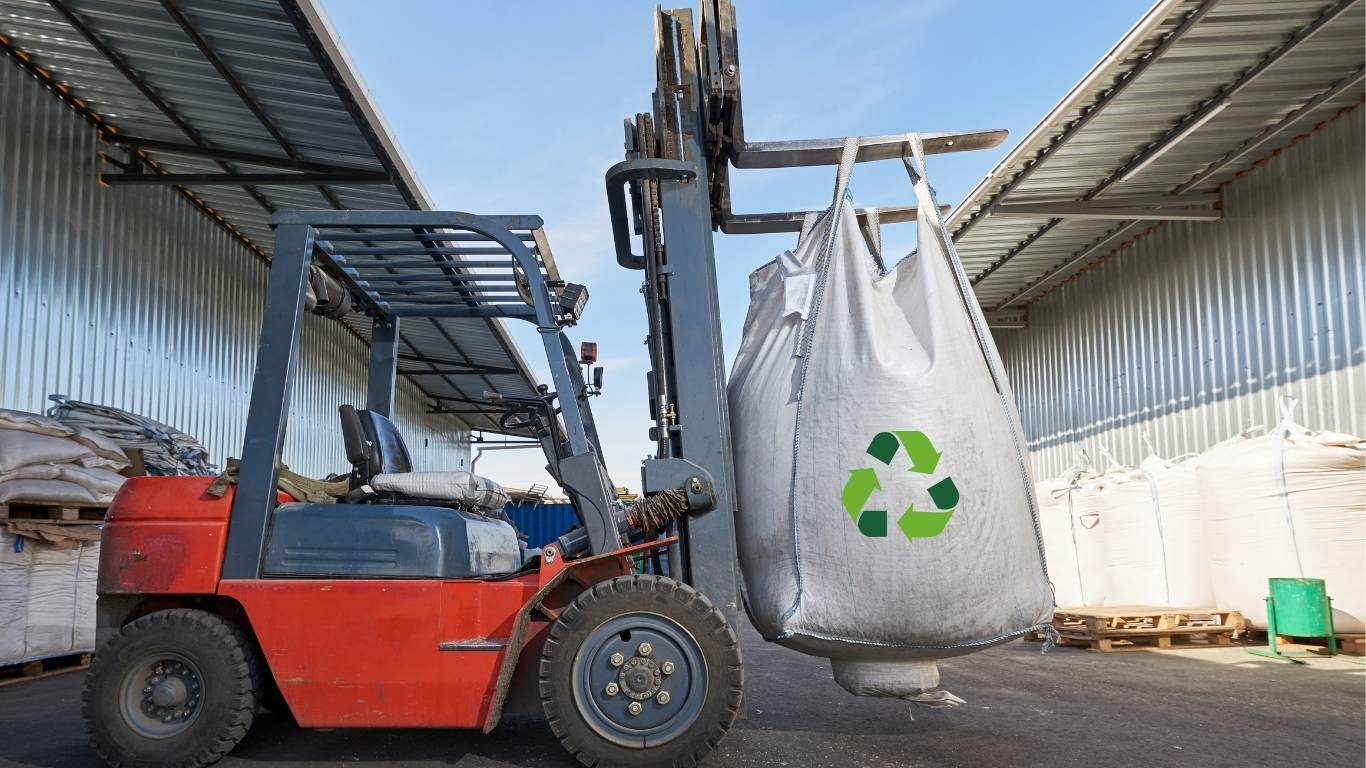 forklift with super sacks